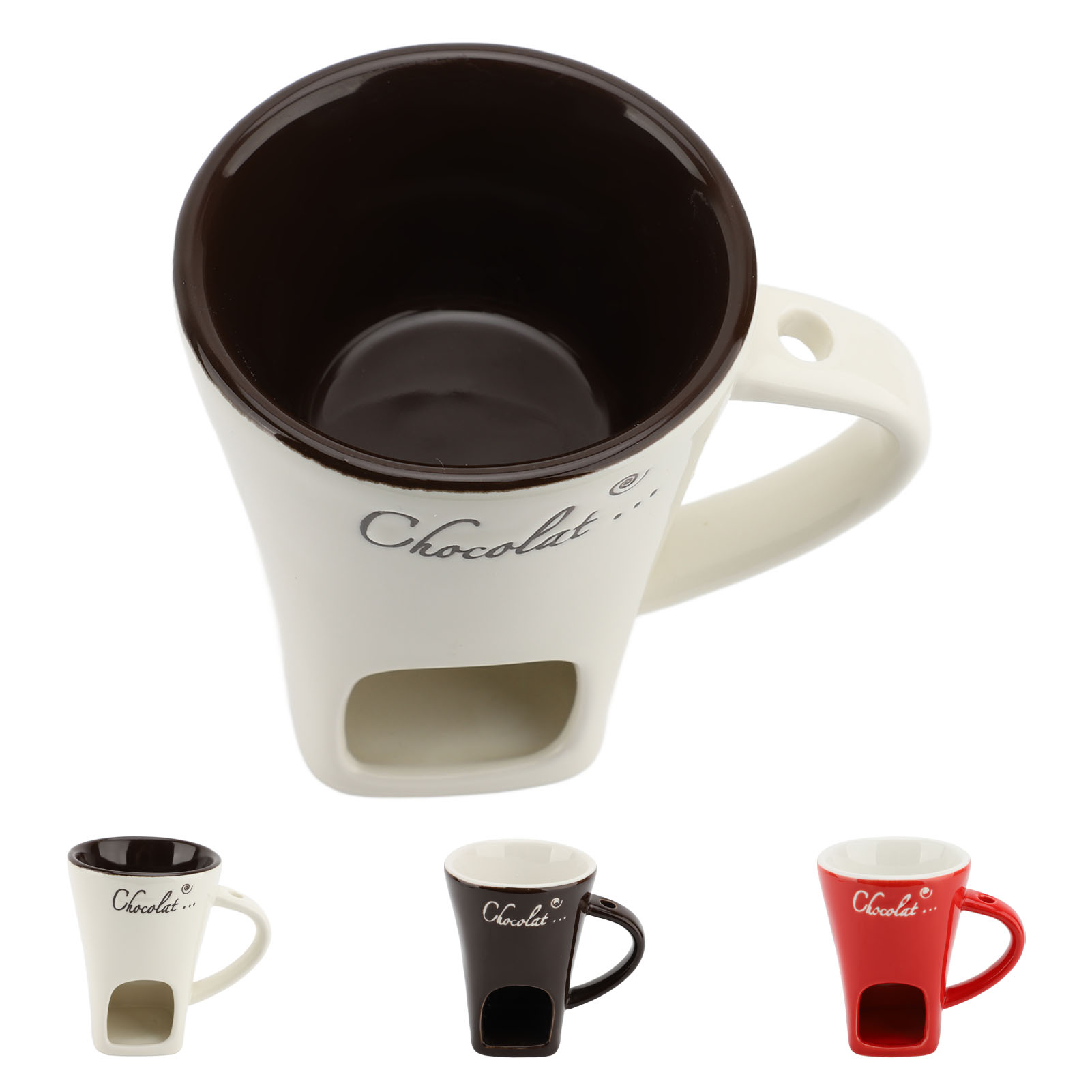 Fondue Pot Ceramic - Chocolate Melting Fondue Mug Ceramic Warmer