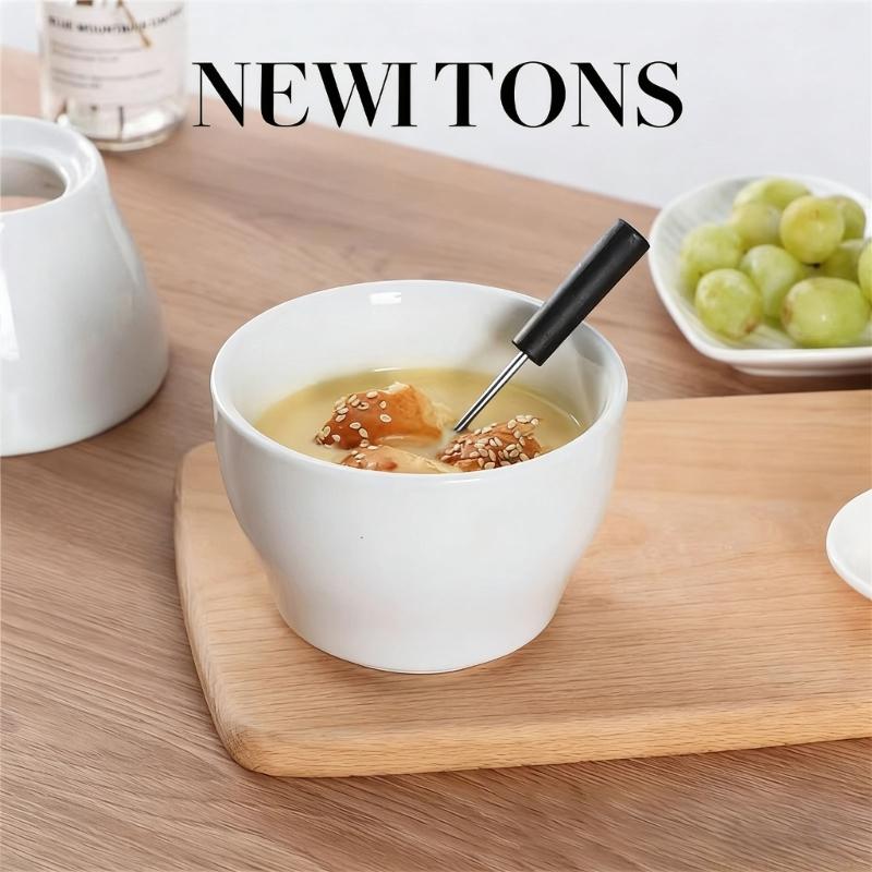 Fondue Pot Ceramic - QX2E Elegant Mini Ceramic Fondue Pot