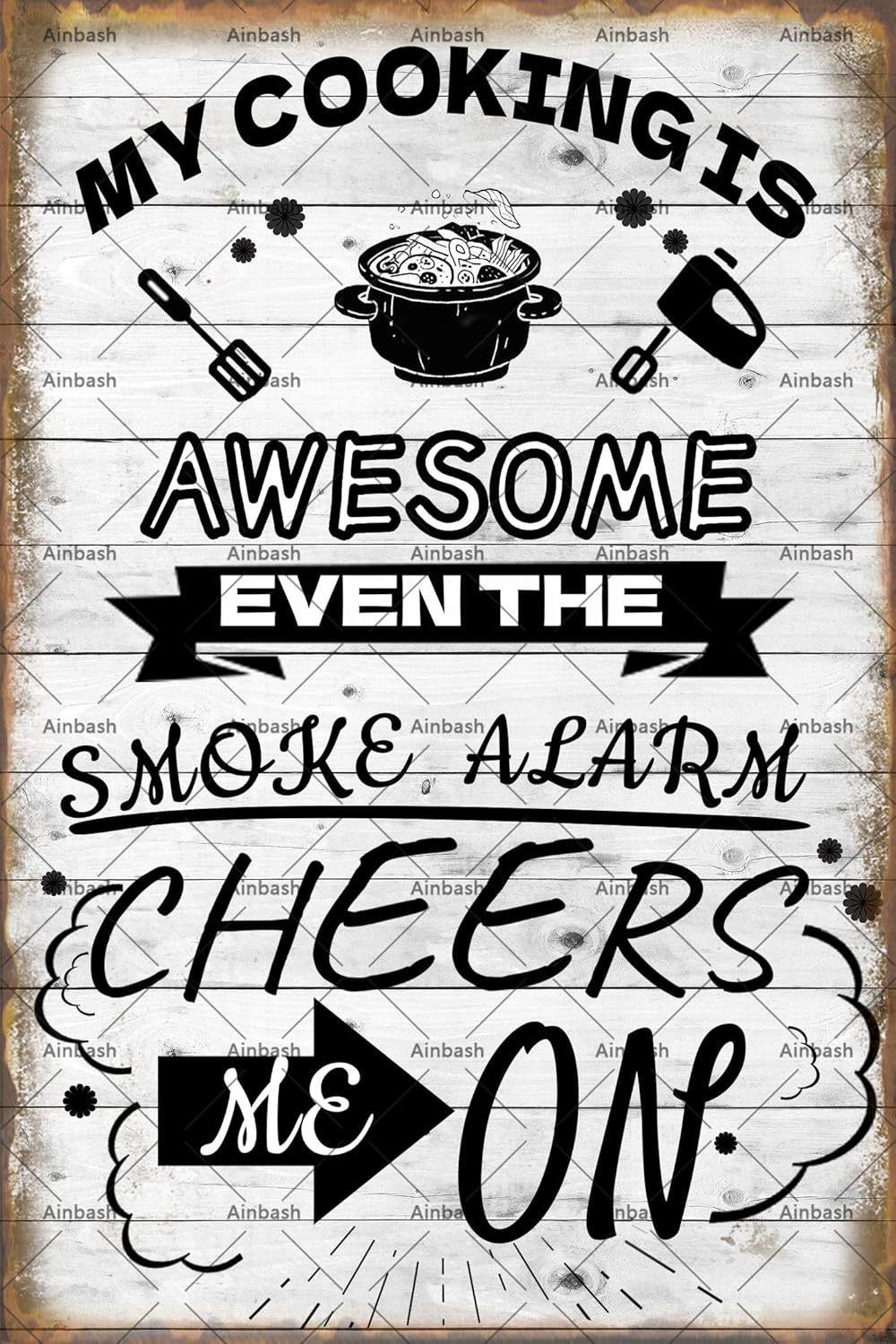 Home Cooking Quotes - Funny Metal Tin Sign My Cooking