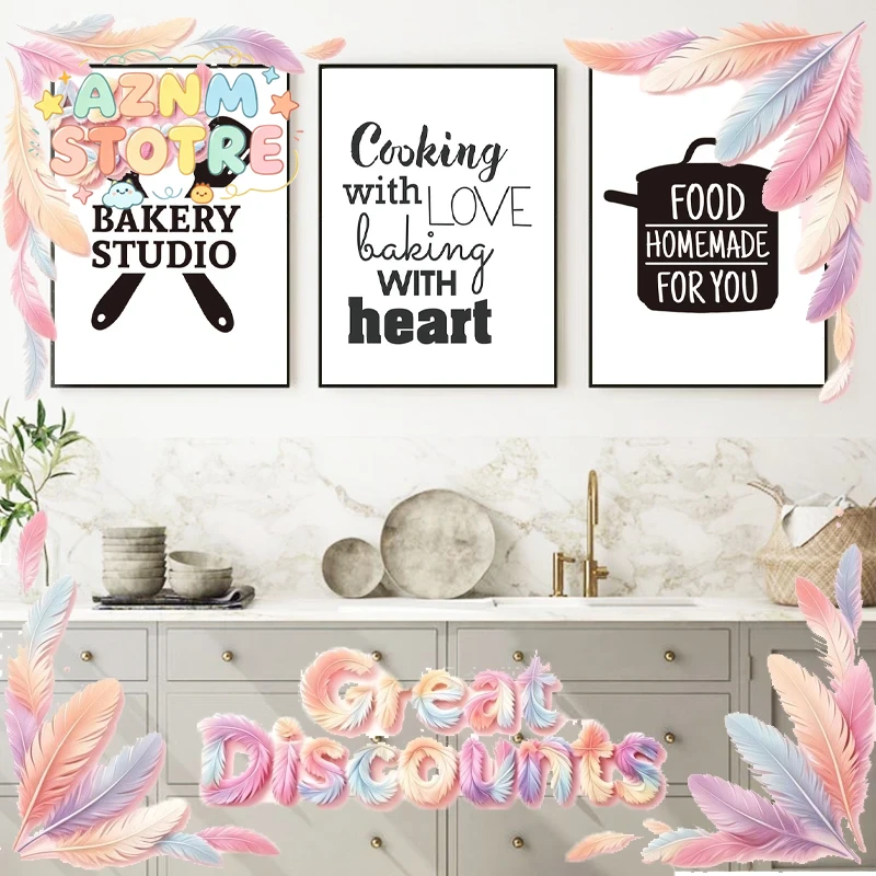 Home Cooking Quotes - Cooking With Love Kitchen Quote Wall
