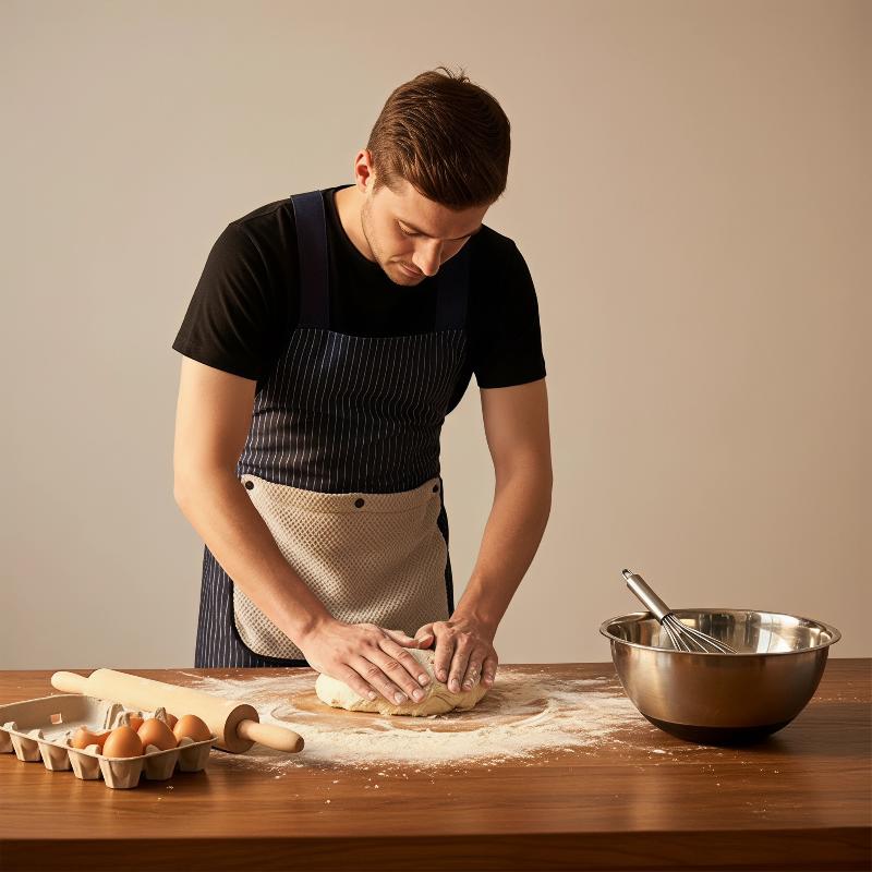 Home Cooking Chef - Stripe Waterproof Chef Apron with Hand