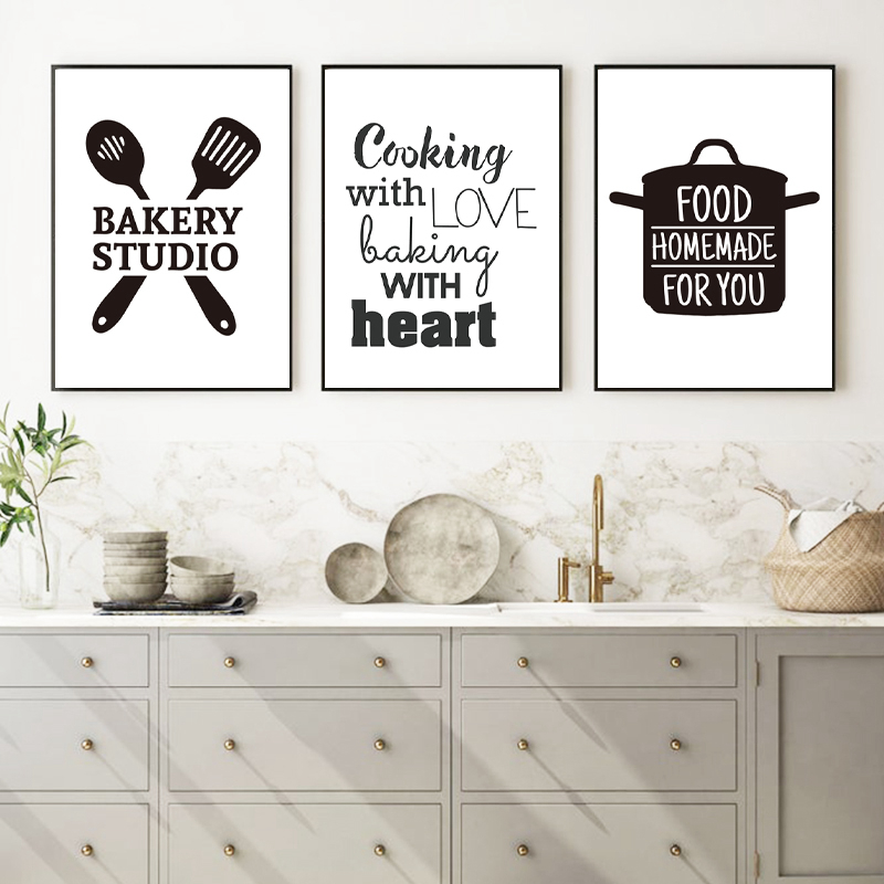 Home Cooking Quotes - Cooking With Love Kitchen Quote Wall