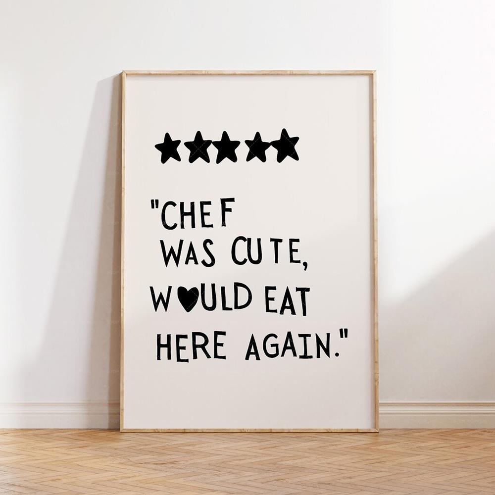Minimalist Heart Black Chef Mo - огляд і ціна Home Cooking Quotes