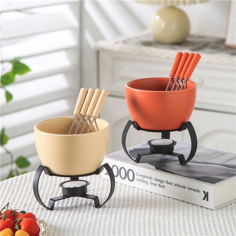 Eco-Friendly Ceramic Bowl with - огляд і ціна Fondue Pot Ceramic