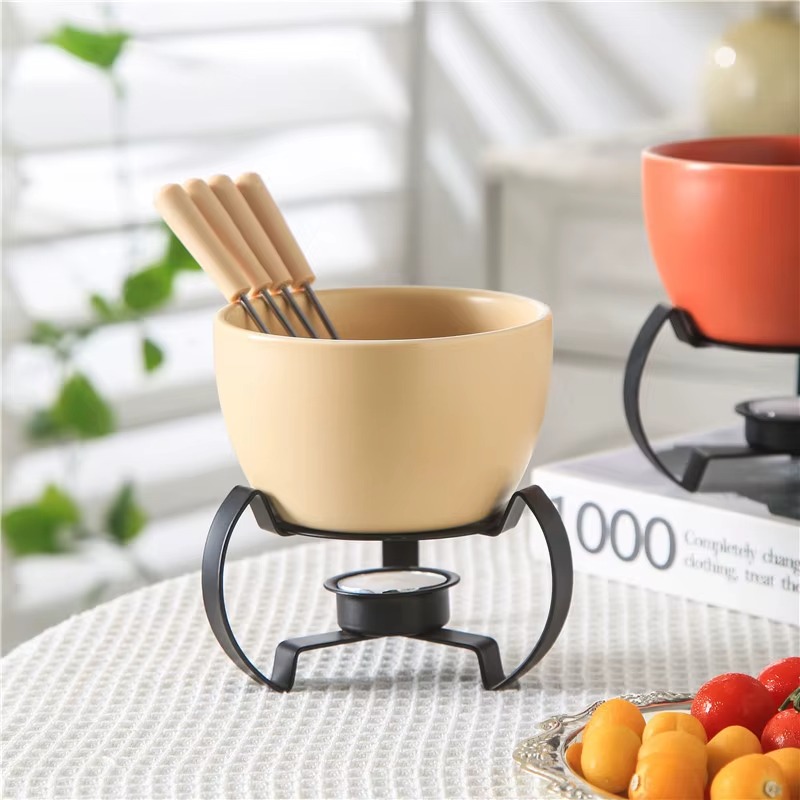Eco-Friendly Ceramic Bowl with - огляд і ціна Fondue Pot Ceramic