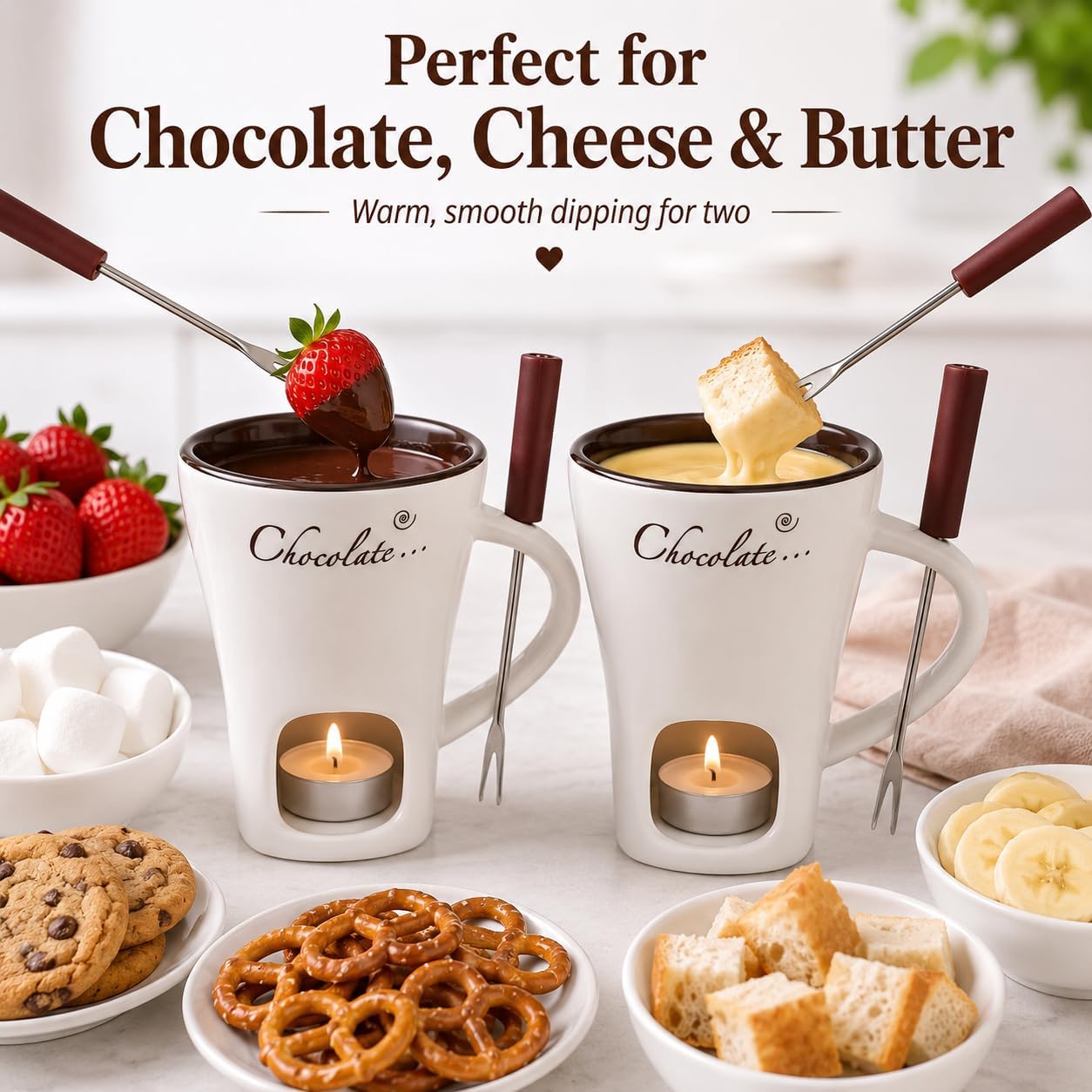 Sweet Ceramic Fondue Cup with  - огляд і ціна Fondue Pot Ceramic