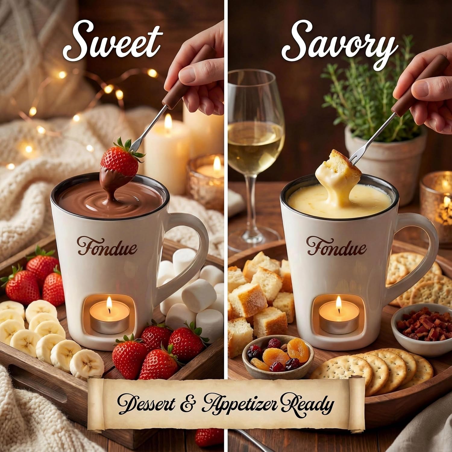 Sweet Ceramic Fondue Cup with  - огляд і ціна Fondue Pot Ceramic