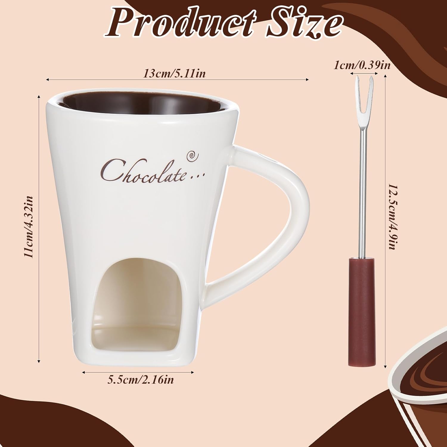 Sweet Ceramic Fondue Cup with  - огляд і ціна Fondue Pot Ceramic