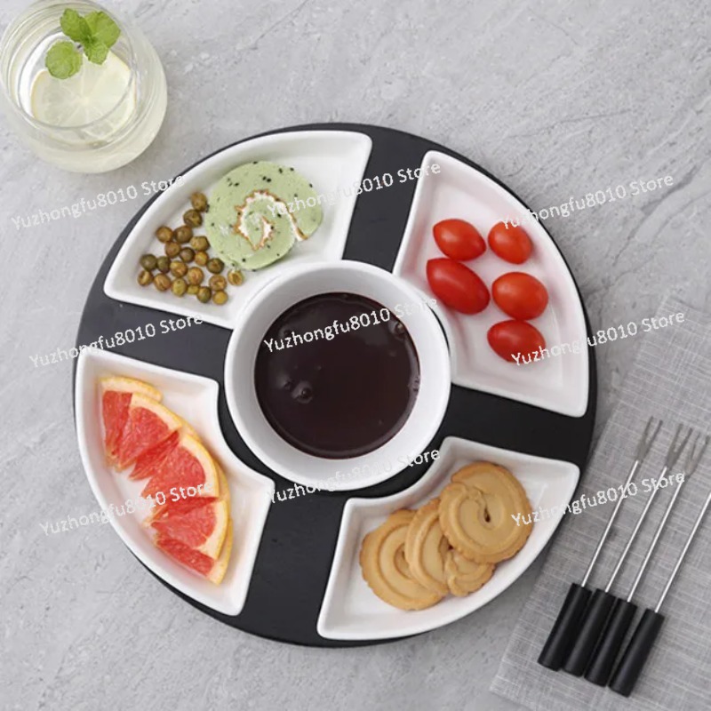 White Glazed Ceramic Chocolate - огляд і ціна Fondue Pot Ceramic