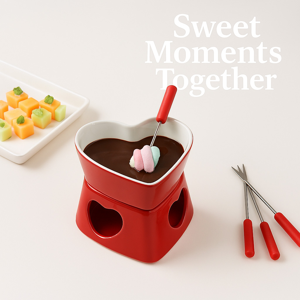 320ml Ceramic Heart-Shaped Fon - огляд і ціна Fondue Pot Ceramic