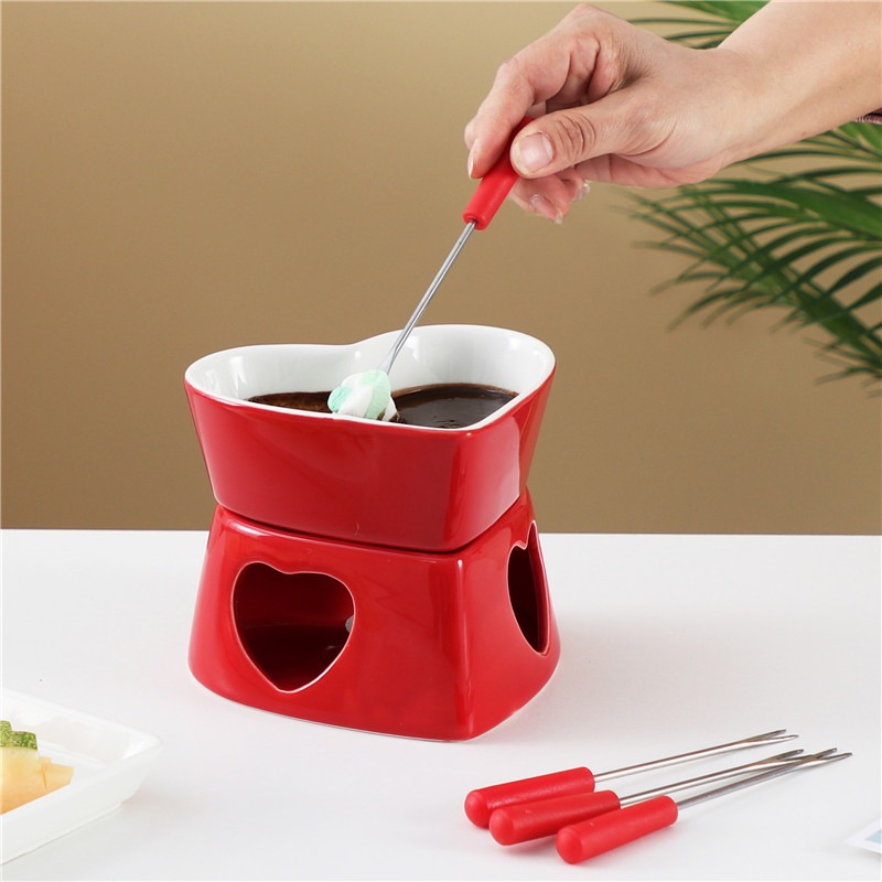 320ml Ceramic Heart-Shaped Fon - огляд і ціна Fondue Pot Ceramic