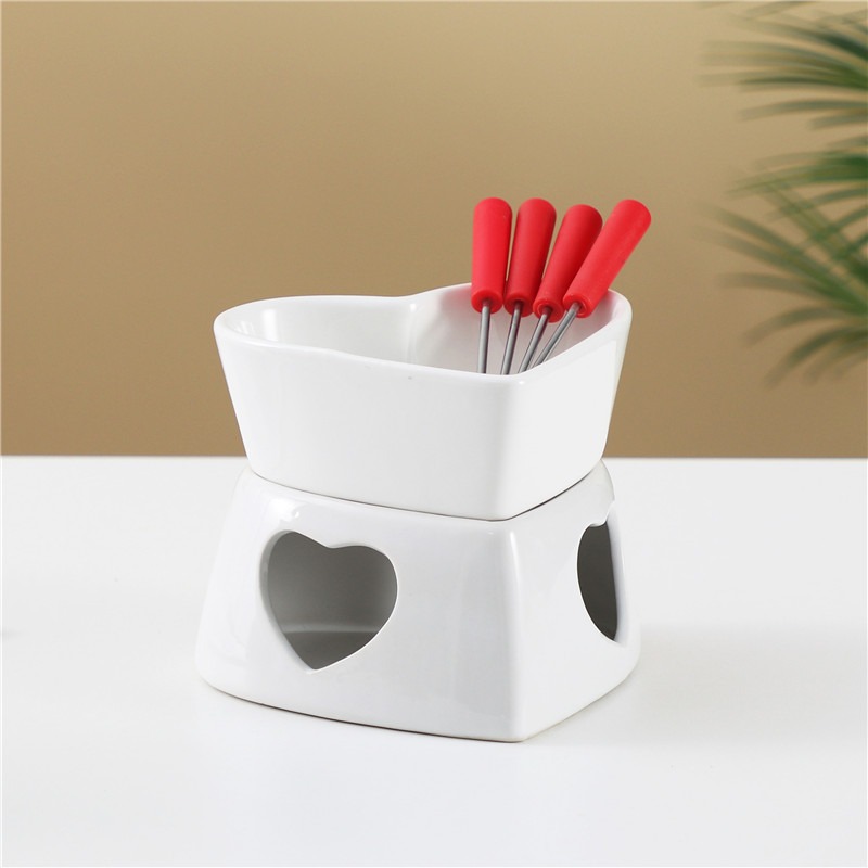 320ml Ceramic Heart-Shaped Fon - огляд і ціна Fondue Pot Ceramic
