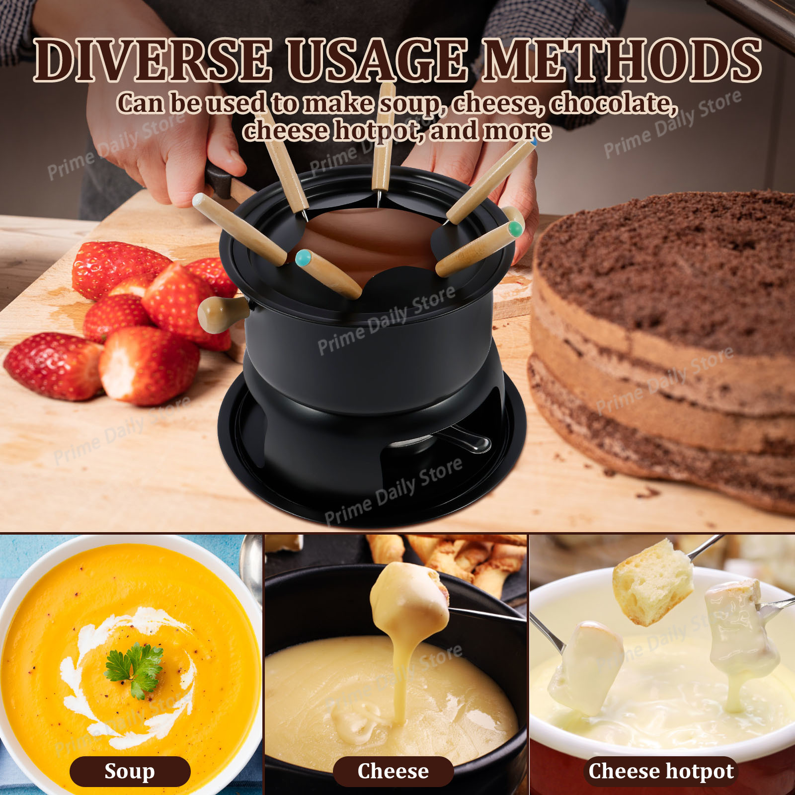 Ceramic Chocolate Fondue Pot w - огляд і ціна Fondue Pot Ceramic