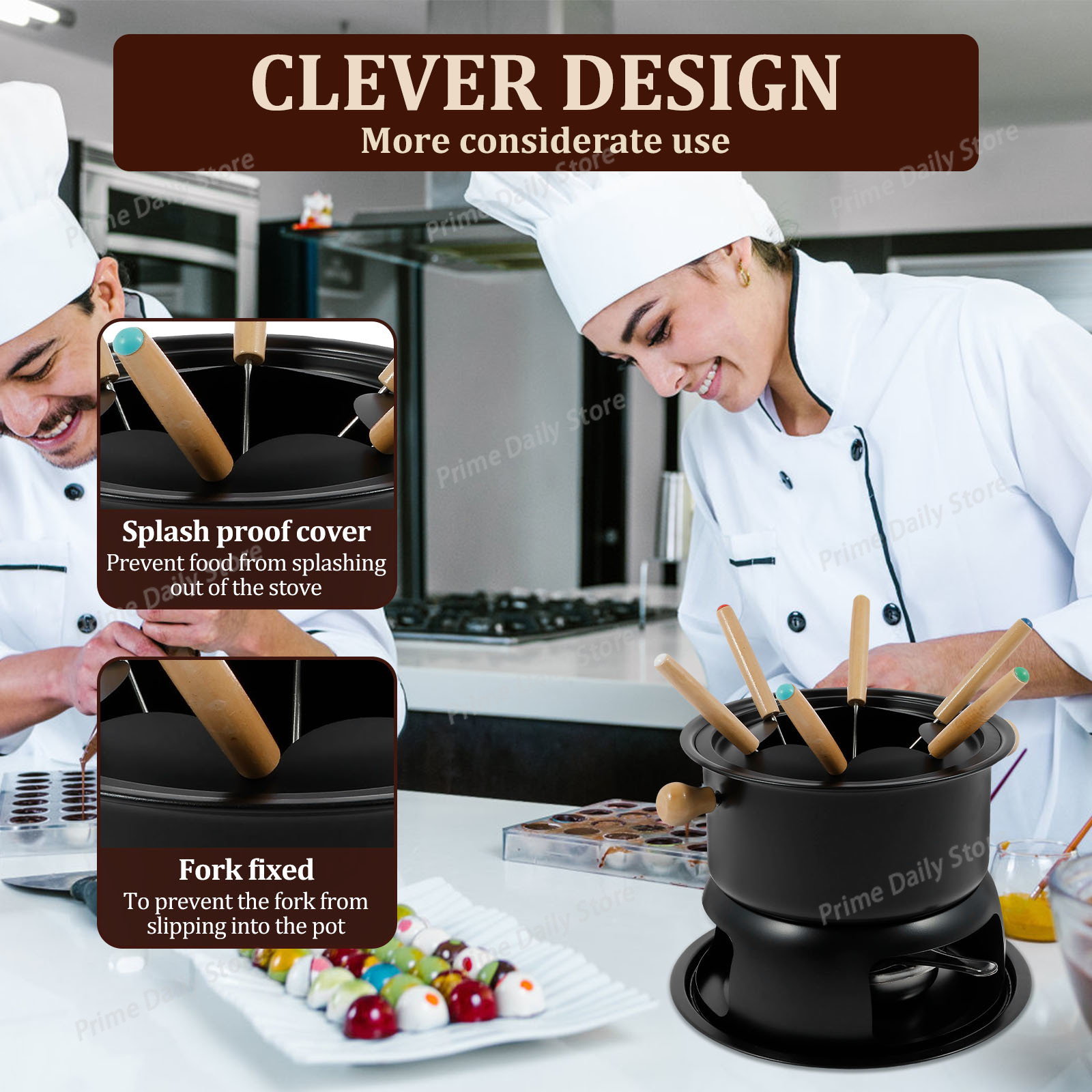Ceramic Chocolate Fondue Pot w - огляд і ціна Fondue Pot Ceramic