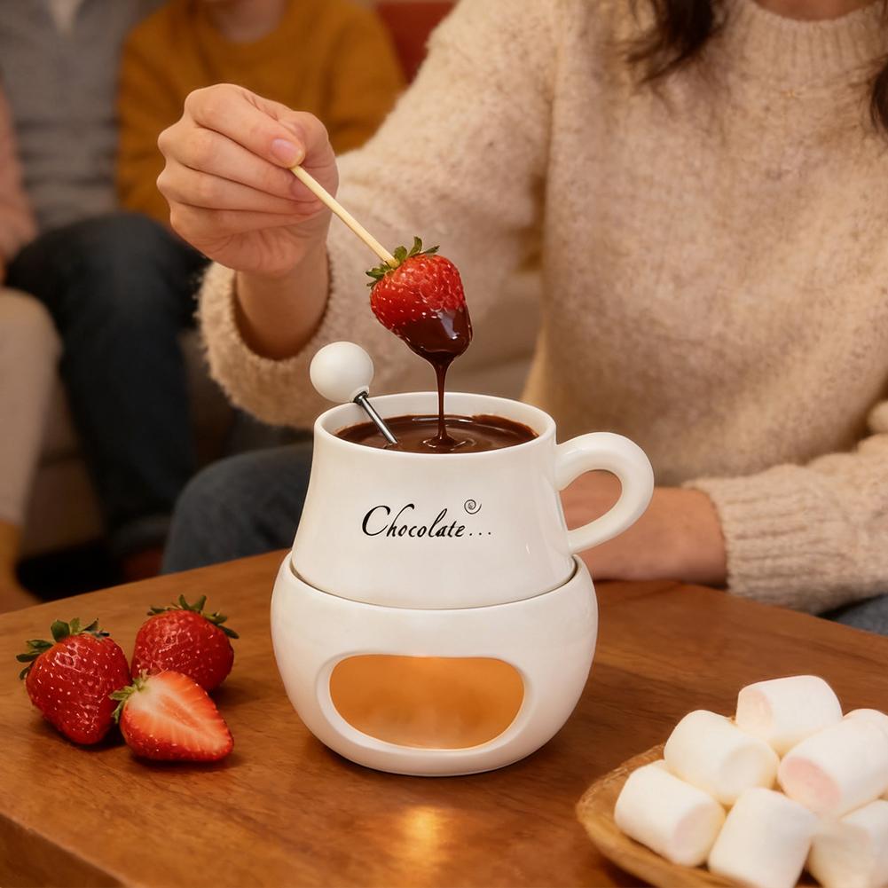 Chocolate Fondue Cup Ceramic W - огляд і ціна Fondue Pot Ceramic