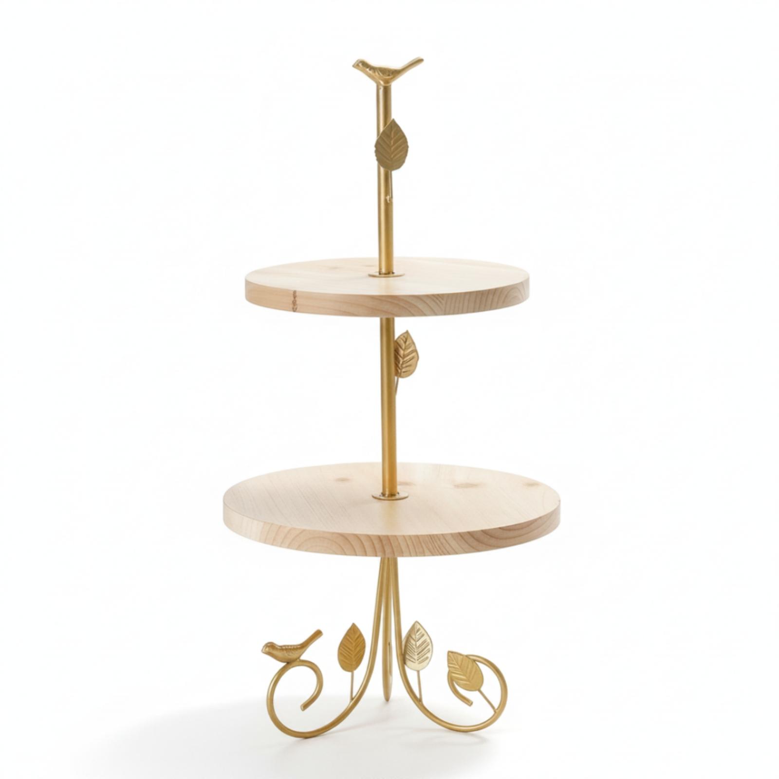 Two-Tier Dessert Stand Gold Cu - огляд і ціна Home Cooking Host