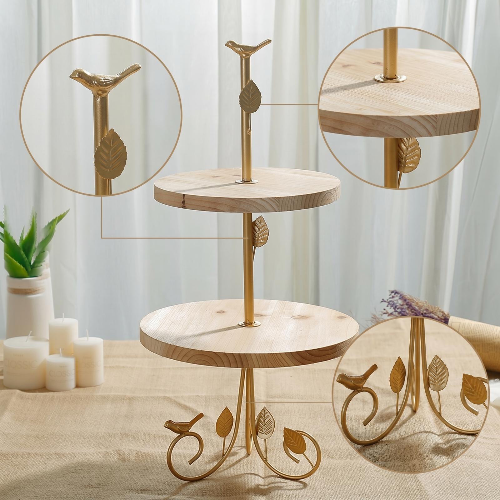 Two-Tier Dessert Stand Gold Cu - огляд і ціна Home Cooking Host